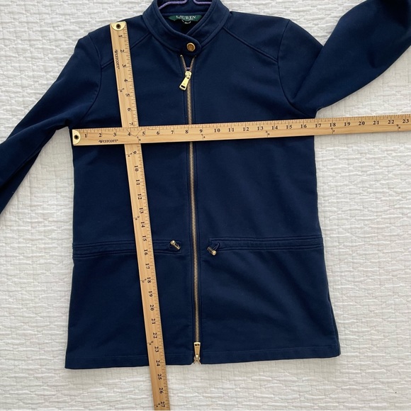 Ralph Lauren Green Tag Zip Up Jacket PXS Waist Tie Like New Stylish Cotton Blend - Picture 7 of 8